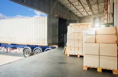 package-boxes-wrapped-plastic-stacked-pallets-load-cargo-container-supply-chain-shipment-supplies-freight-truck-logistic-295538795